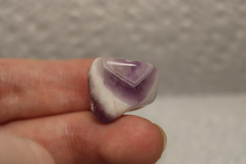 Polished white and purple stone.